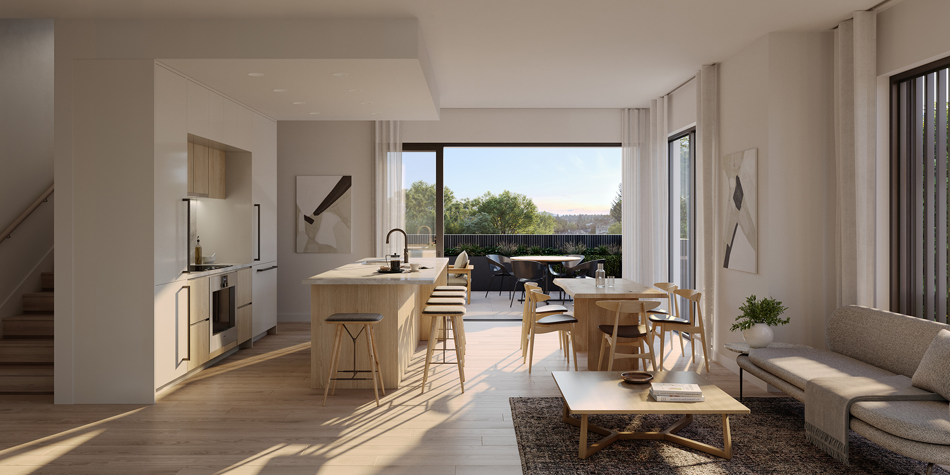 Penthouse living outdoor space